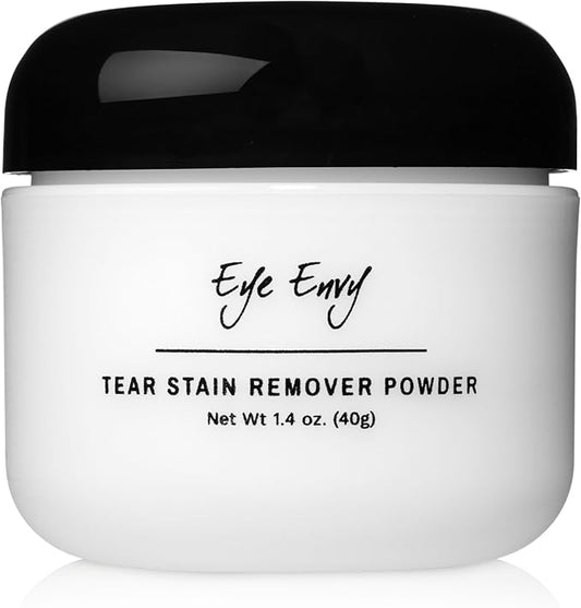 Eye Envy Tear Stain Remover Powder for Dogs and Cats. 100% Natural, Safe. Absorbs and Repels Tears and Discharge. Helps Remove Rust Color Staining. Made in The USA (1.4 oz)