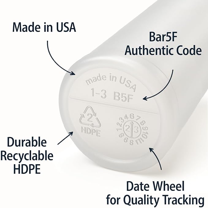 Bar5F 16-Ounce Spray Bottles | HDPE, BPA-Free, Phthalates-Free | All-Purpose, Chemical Resistant | Made in USA, 4- Pack