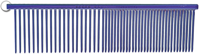 Resco Professional Anti-Static Best Dog, Cat, Pet Grooming Comb, Medium/Coarse Tooth Spacing, 1.5-Inch Pins, Candy Blue