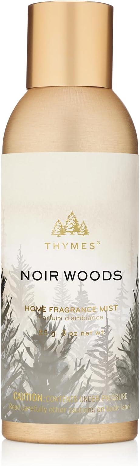Thymes Home Fragrance Mist – Room Air Fresheners for Home Long Lasting – Air Freshener Spray – Scented Room Spray with Notes of Fresh Evergreen, Smoky Wood & Amber (Noir Woods, 3 oz)