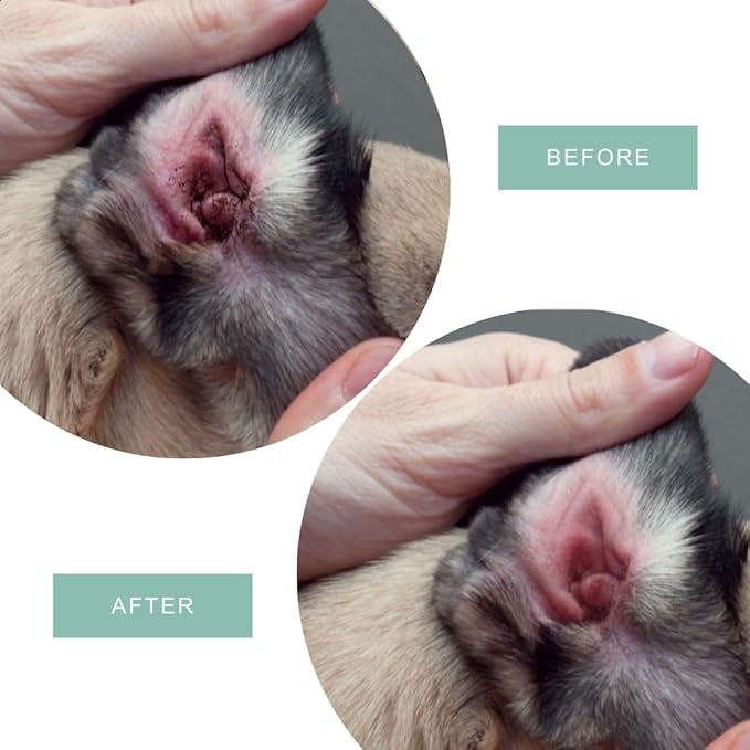 Dog & Cat Ear Cleaner Solution - 240ml - Gentle Ear Cleaner for Dogs & Cats - Soothes Itchy Ears, Removes Wax & Odor - Vet-Approved Ear Cleaning Solution for All Breeds - Easy to Use