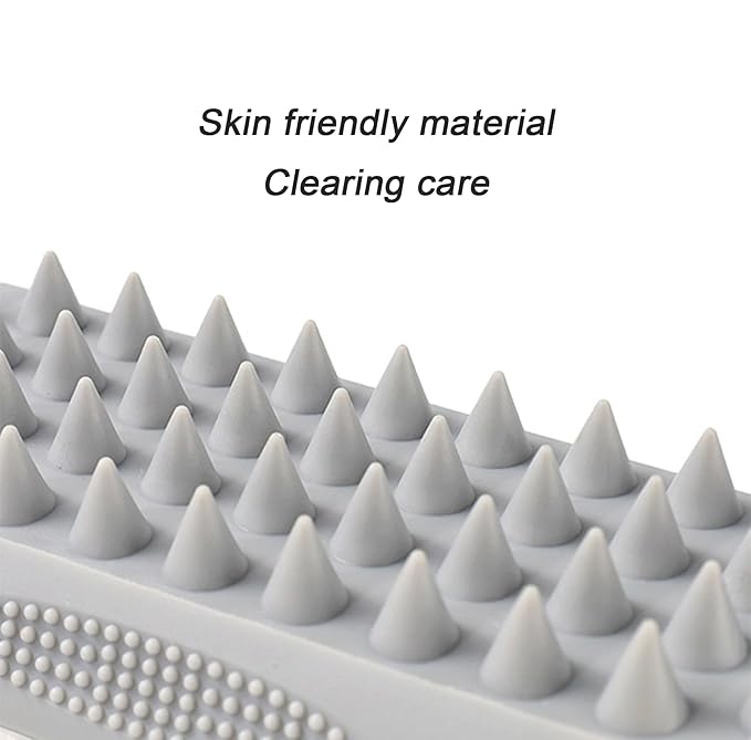 Pet Bath Brush, Suitable for Massage, Grooming, and Hair Removal for Cats and Dogs, Made of Skin Friendly Silicone Material, Deeply Cleanses and is Easy to Wash on Three Sides (green)