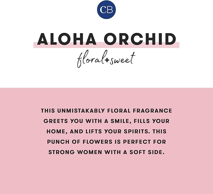 Capri Blue Modern Marble Reed Diffuser Set - Includes Reed Diffuser Sticks, Scented Oil & Glass Bottle - Luxury Scents for Bedroom Decor & Bathroom Air Freshener - Aloha Orchid (5.7 fl oz)