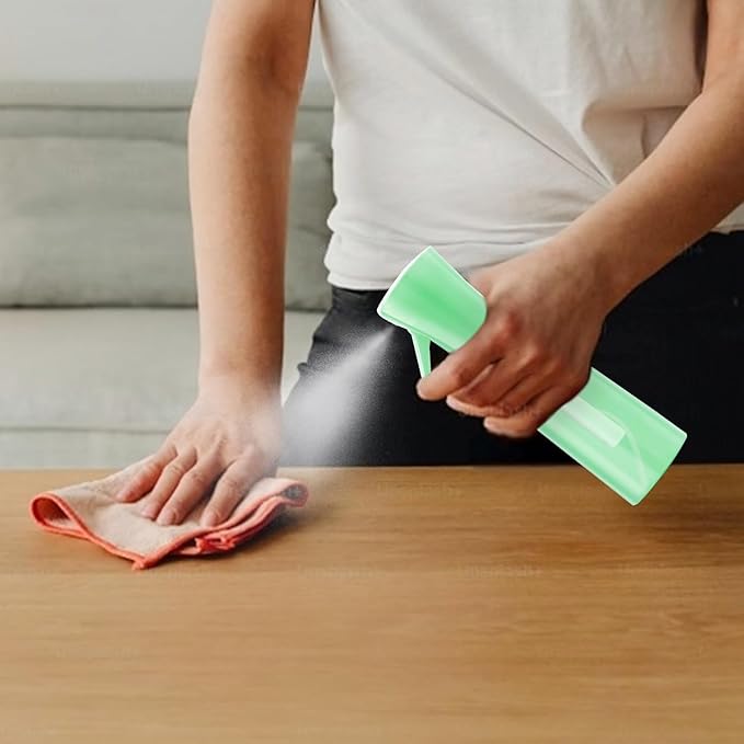 Continuous Mist Spray Bottle for Hair, Face & Plants (6.8oz/200ml) - Ultra Fine Travel-Size Water Mister for Salons, Cleaning, Pets & Skincare Leakproof Design