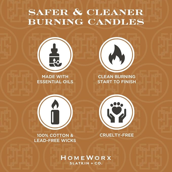 HomeWorx by SLATKIN + CO. Candle- Sweet Potato Pie, 18 oz. Premium Scented Candle - 30-55 Hours Burn Time