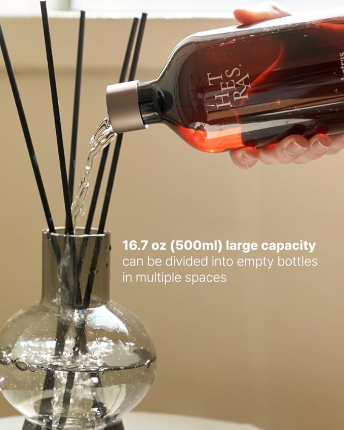 hetras Premium Reed Diffuser Set 16.9 fl.oz. 1 Pack | Pure Laundry - Fresh & Warm Scent | Long-Lasting Luxury Fragrance with 10 Reed Sticks for Home & Office | Gifts for Loved One