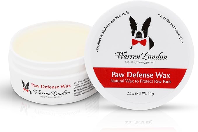 Warren London Paw Defense Wax | All-Season Dog Paw Balm with Beeswax, Aloe & Vitamin E | Shields Pads from Hot Pavement, Ice & Rough Terrain | Soothes Dry, Cracked Paws | Made in USA