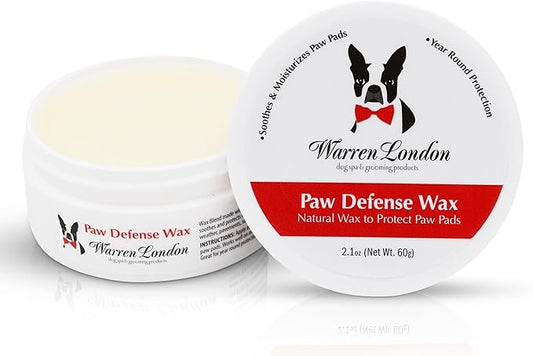 Warren London Paw Defense Wax | All-Season Dog Paw Balm with Beeswax, Aloe & Vitamin E | Shields Pads from Hot Pavement, Ice & Rough Terrain | Soothes Dry, Cracked Paws | Made in USA