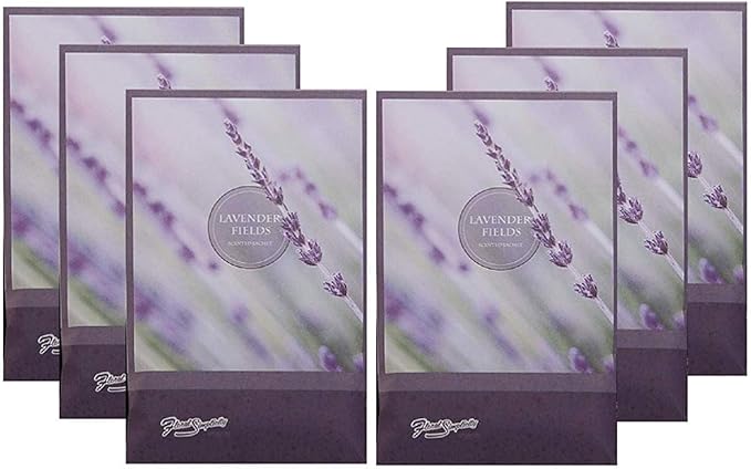 Simplicity Scents Lavender Scented Sachets Pack of 6, Everyday - Long-Lasting Scented Bags, Home Fragrance, Air Freshener & Deodorizer for Closet, Room, Drawer, or Cars, Made in USA