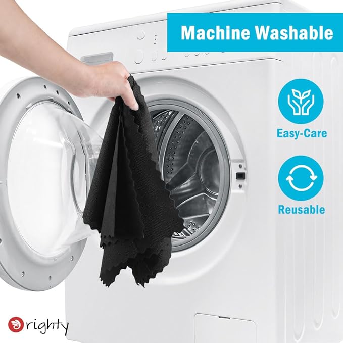 Orighty Cleaning Cloths 12x12 inch, Pack of 24, Highly Absorbent Microfiber Cleaning Supplies, Lint Free Cloths for Multiple-use, Powerful Cleaning Rags for House, Kitchen, Car Care (Black)