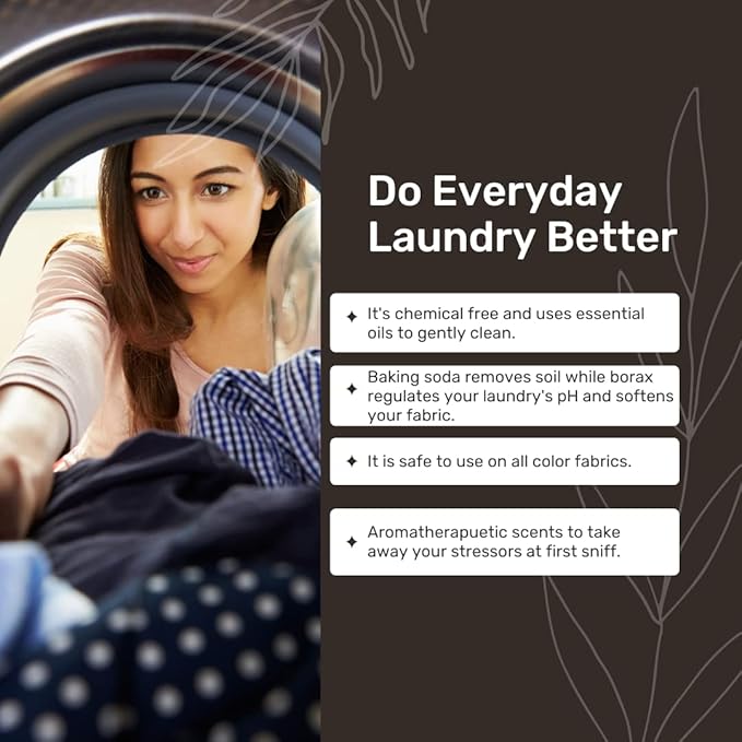 Home 'PINK FIELDS' Luxury Powdered Laundry Detergent – Hydrangea & Clover Scent – HE & Standard Machines – Stain & Odor Remover – Nontoxic & Biodegradable (32 oz / 64 Loads)