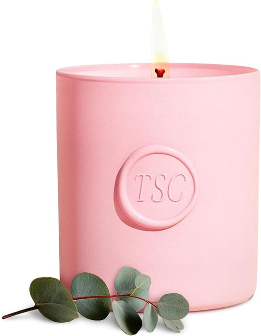 The Skinny Confidential Candle with Organic Eucalyptus Essential Oil - All-Natural Soy Wax Jar Candle - Non-Toxic Aromatherapy Candles for Home with Natural Cotton Wick - Paraben-Free & Non-GMO