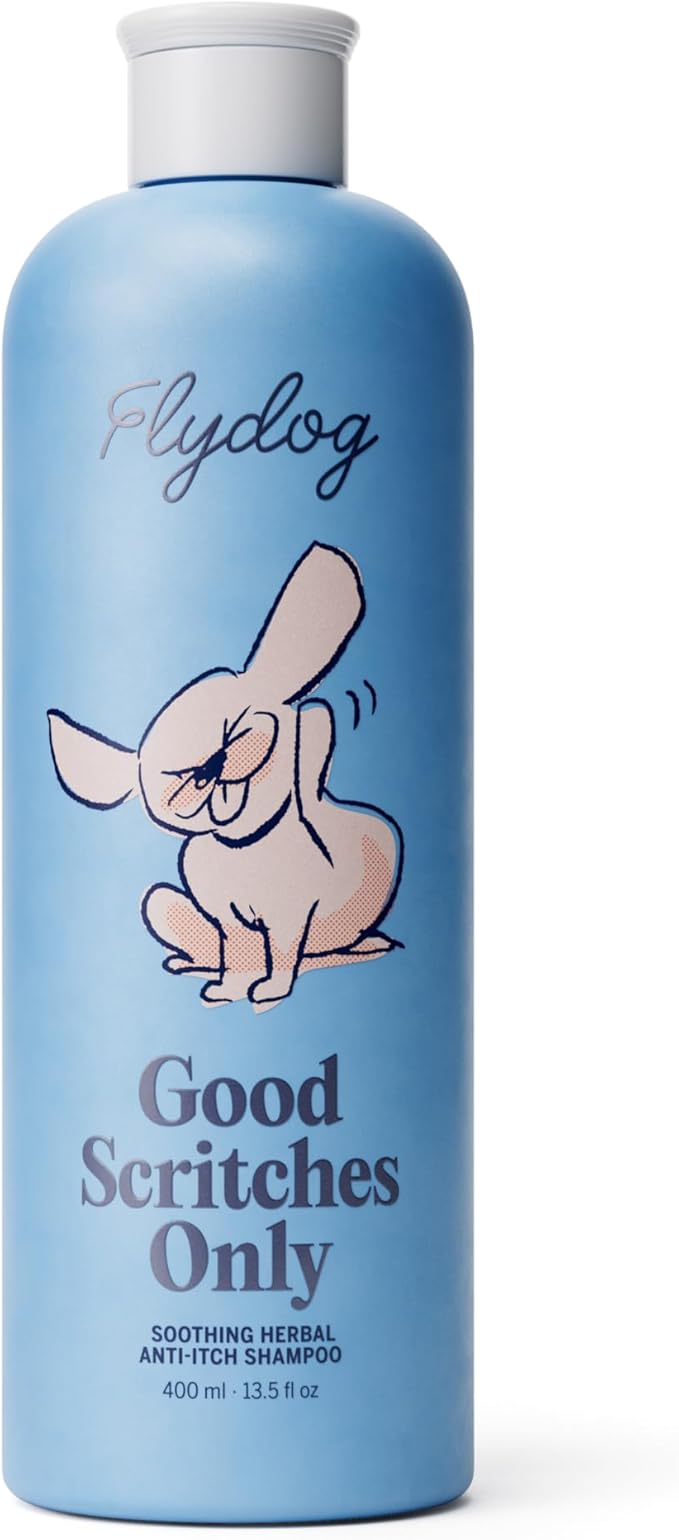 FLYDOG Dog Cat Shampoo Itchy Skin Relief: Natural Herbal Hypoallergenic Pet Shampoo, Deshedding Dandruff Control Deodorizing Moisturizing for Dry Flaky Smelly Skin, Perfect for Puppies Kittens