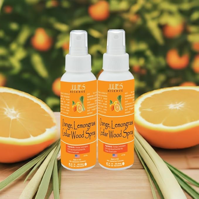 2 Pack Citrus Orange/Cedar/Lemongrass Room & Linen Spray