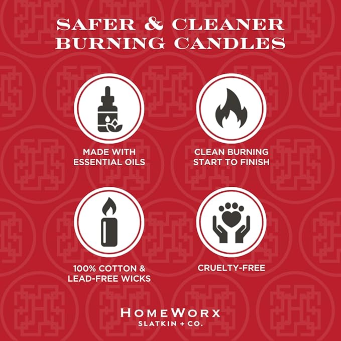 HomeWorx by SLATKIN + CO. Candle- Caramel Apple, 18 oz. Premium Scented Candle - 30-55 Hours Burn Time