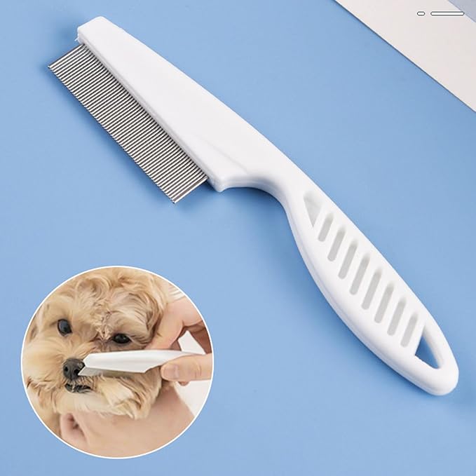 TickRemoval Tool Kit, Plastic TickRemovers, Remover Flea Comb Magnifying Glass for Dogs Cats, Pet Flea Remover Kit, Stainless Steel Flea Tweezers Comb Clips Set