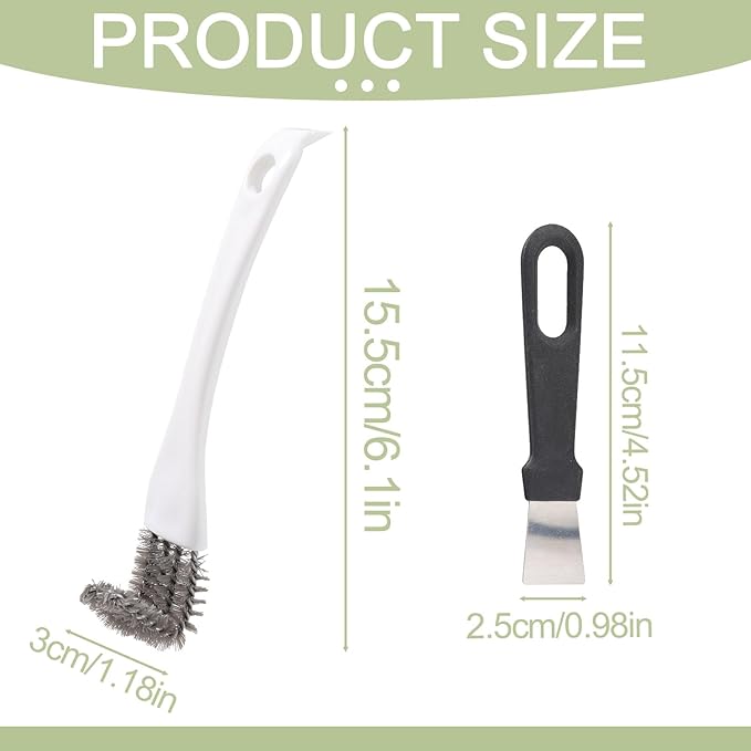 3pcs Bird Cage Cleaner Set, Bird Cage Long Handle Shovel Cleaner with Scraper Droppings Brush Tool for Small Animal Parakeet Parrot Hamster Pet Cages Cleaning Accessories