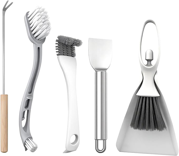 5-Piece Bird Cage Cleaning Brush Tool Set, Bird Cage Cleaner, Pet Cage Cleaning Kit, Suitable for Bird Cages, Rabbit Cages, Hamster Cages, Parrot Cages, and Other Small Pet Cage Accessories