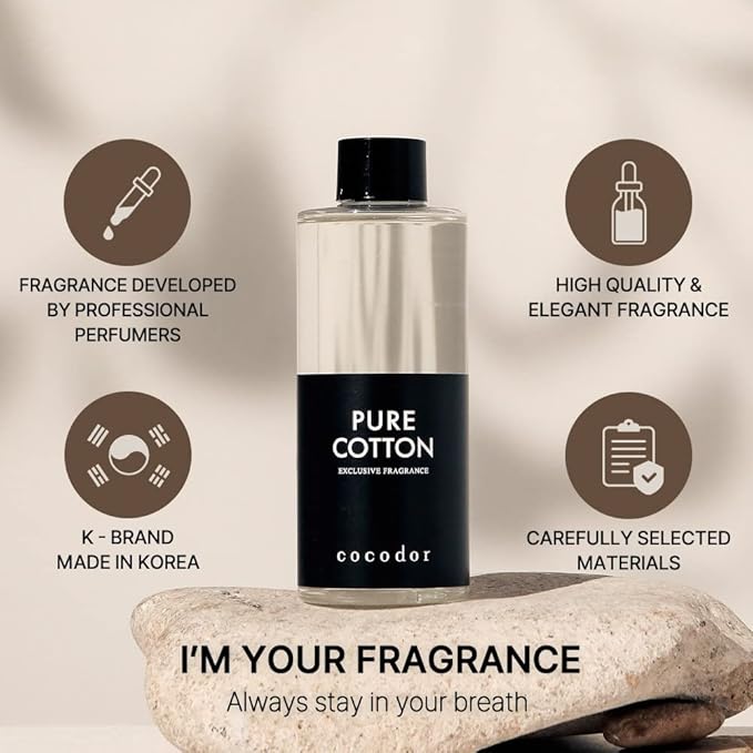 COCODOR Reed Diffuser Oil Refill/Clean Linen /200ml / 3 Pack/Aromatherapy, Home Fragrance, Scented Oils, Oils for Reed Diffuser, Bathroom Home Decor