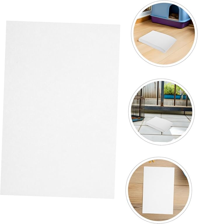 100 Sheets Disposable Bird Cage Liners for Animals Absorbent Non-Woven Parrot Cage Bottom Paper and Stackable Liners for Parakeet Macaw Finch Easy Replacement Saving Cleanup