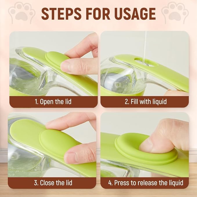 Dog Bath Brush, Pet Grooming Massage Scrubber for Long and Short Hair, 2025 Model (green)