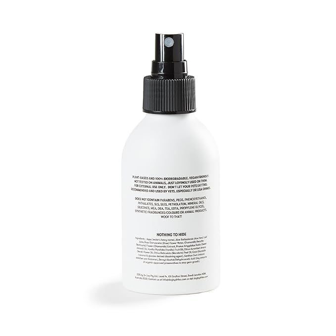 DOG by Dr Lisa - Sweet Cologne - With Mandarin, Neroli & Vanilla - Natural Dog Perfume - Pet Deodorant Spray - Plant-Based Essential Oils - Vegan - 4.2oz