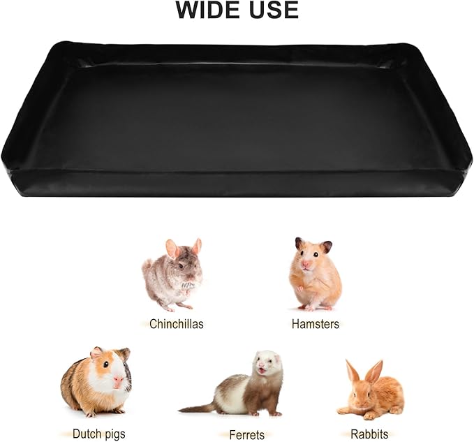 24" X 48" Guinea Pig Cage Line: Washable & Waterproof Bedding Pad for Rabbit or Bunny or Hamster, Reusable & Anti-Slip Cage Bottom Mat for Small Animals