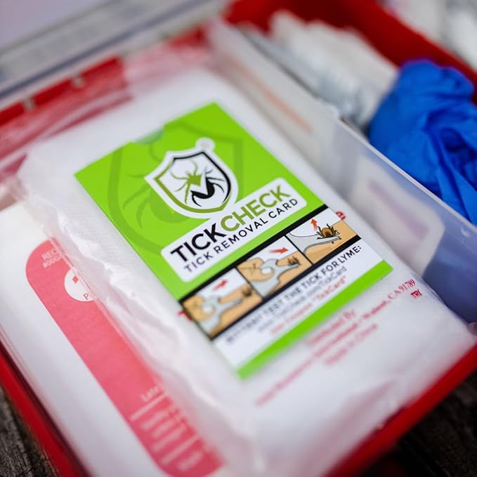Tick Remover Card - Wallet Sized Tick Removal Tool with Free Tick ID Card & Testing Information - for People, Dogs, Cats (2)