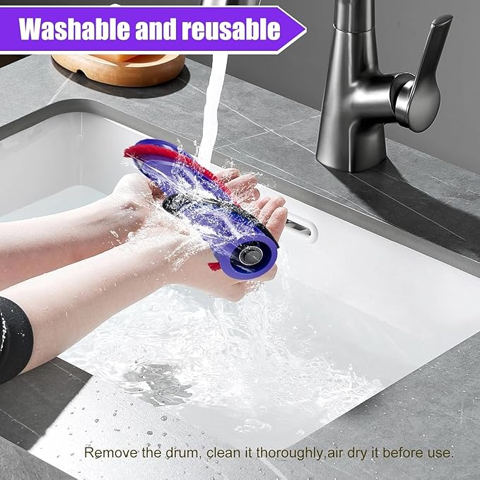 Direct Drive Brush Head Quick-Release Motorhead Cleaner Head for Dyson V7 V8 V10 V11 V15 SV12 Vacuum Cleaner