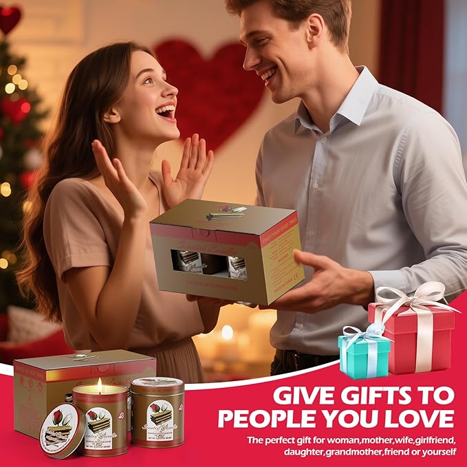 Decorative Candles for Home, Scented Wax, Indoor Use (Sandalwood & Rose)