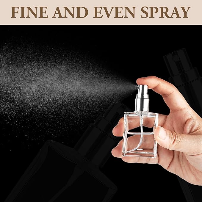 18Pcs Silver Perfume Spray Bottles 15ml Glass Perfume Atomizer Empty Fine Mist Atomizer Sprayer Portable Perfume Bottle with 9Droppers9Funnels Refillable Perfume Container for Travel Silver