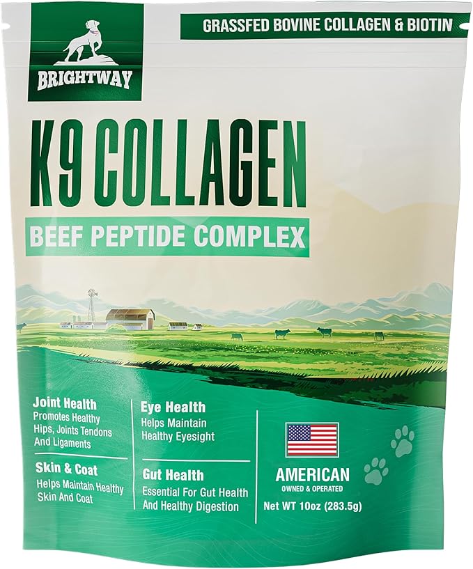 K9 Collagen PEPTIDE Complex W/BIOTIN - Hip & Joint Supplement for Dogs- Supports Healthy Joints, Skin & Coat – Helps in Recovery & Repair– 3+ Months Supply - Over 114 Servings!