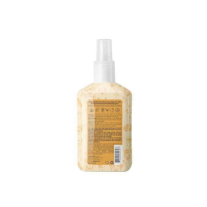 Hempz NEW Dog Cologne, Deodorizing Spray, Limited Edition Tropical Coconut Scent for smelly pets, 8.5 oz.