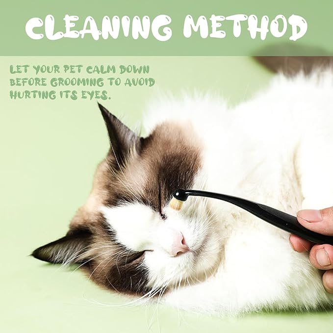 Dog Eye Powder Brush, 5-Pack Puppy Tear Stain Remover Eye Comb & Grooming Brush, Gentle Washable Fiber Bristles, Ergonomic Handle for Dog/Cat Eye Cleaning