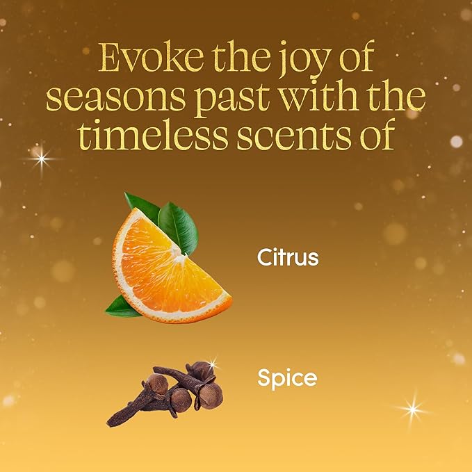 Glade 3-Wick Scented Candle Jar, Orange Zest & Clove, Air Freshener Infused with Essential Oils, 6.8 Oz, 3 Count