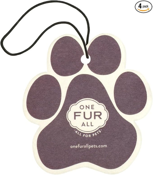 One Fur All Pet House Air Freshener - Lavender Green Tea Pack of 4 - Non-Toxic, Pet-Friendly Air Freshener for Small Spaces & Car - Hanging Odor Eliminator