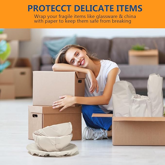 50 SHEETS 27”x15” Packing Paper Sheet for Moving Shipping Wrapping Packing Box Newsprint Paper Moving Paper Moving Supplies Protecting Fragile Items Glass China Dishes Packing (50SHEETS)