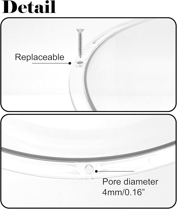 12.6" Acrylic Dome Clear Plastic Pet Cat Bubble Window Capsule Space Cover, Transparent Furniture Replacement for Nest Bed Hammock Catching Tree Shelves Window Perch Accessories, Cat Tree Not Included