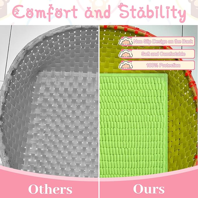 SHENLIU 8Pcs Guinea Pig Cage Liner 16x12 Inch Rabbit Cage Liner Bedding Reusable Guinea Pig Mat Pad Washable Training Pad Animal Sleeping Bedding Mat for Small Animals, Bunny (Gray, Green, Pink, Blue)