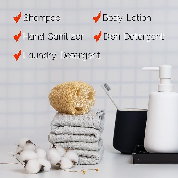 2 Pack Matte White Ceramic Soap Dispenser, 13 oz Refillable Bathroom or Kitchen Countertop Dispenser with Soft Touch Rubber Coating, Matte White