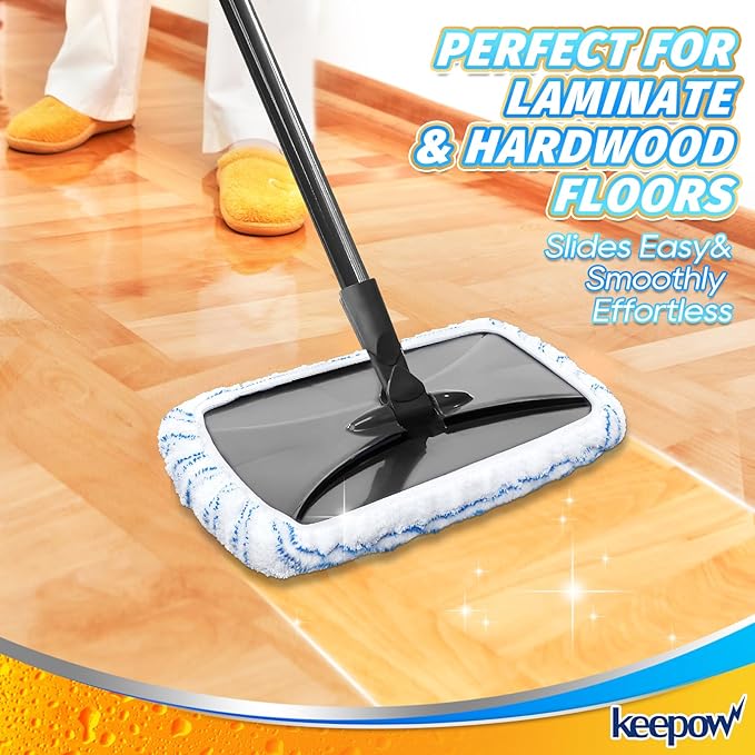 4 Pack Reusable Mop Pads for 15 * 8 inch Flat Mops Compatible with O Cedar Hardwood Floor More Microfiber Mop Cotton Terry Cloth, Floor Cleaner Mop Pads