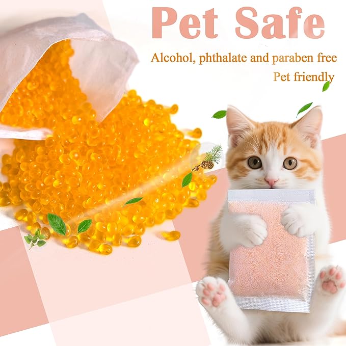 NewKe 6 Pack Cat Litter Box Deodorizer Refills for Whisker OdorTrap Pod, Odor Eliminator Compatible with Litter-Robot and Traditional Litter Boxes, Air Freshener, Pet Odor Eliminator, Keep Home Fresh