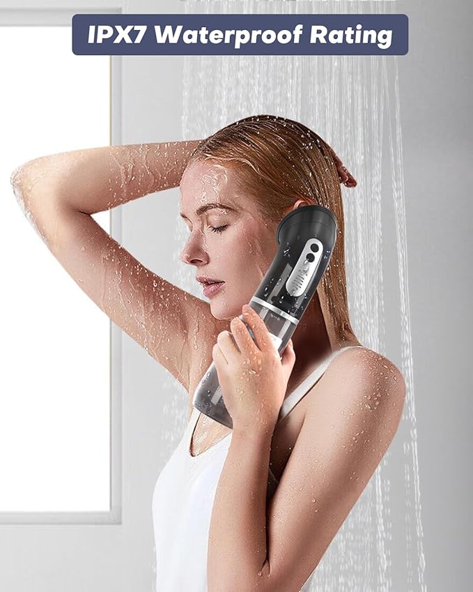 Upgraded Ear Wax Removal Kit, One Piece Waste Tank - Ear Irrigation Flushing System with 4 Modes & 8 Nozzles - IPX7, Safe and Effective Electric Ear Cleaner for Family Use, Type-C (Gray)