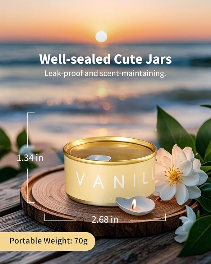 VTS Candles for Home Scented, 6 Pack Aromatherapy Candles (Lavender, Vanilla, English Pear & Freesia, Neroil, Clary Sage, Jasmine Sambac), Candles Gift Set for Stocking Stuffers, Christmas, Birthday