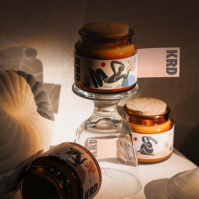 KRD 3X Strong Scented Candles Gift Set - 6 Scents Home Spa Travel Kit, EU Soy Wax Glass Jars, 6 * 2.5oz, 20H Clean Burn, Ultimate Holiday & Christmas Gifts