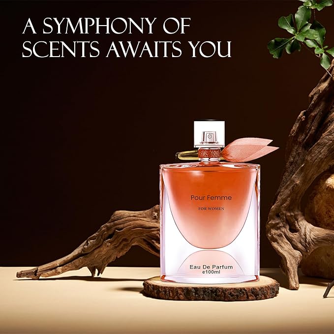 Women's Perfume Set - 2 Pack Eau de Parfum Spray 3.4 Oz Each | Floral Jasmine & Sweet Vanilla with Bergamot & Woody Notes | Long Lasting Original Scent Gift Set for Women (MilaWR&Mon Amour)