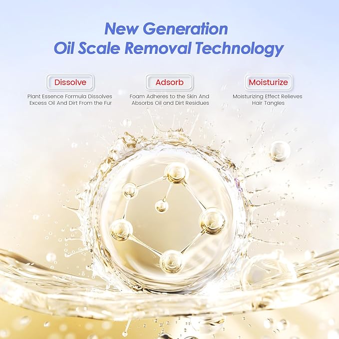 Waterless Cat Shampoo with Cat Brush - No Rinse Foam Dry Shampoo | Deep Cleansing Relieves Itchy Skin & Shedding | Gentle, pH-Balanced for Kittens Sensitive Skin | Specifically for Cat Bath | 7 oz*2