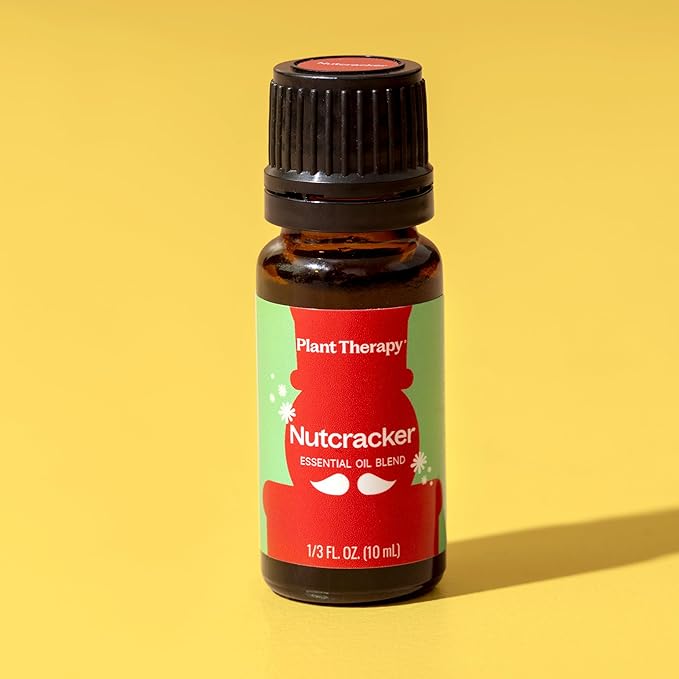 Plant Therapy Nutcracker Holiday Essential Oil Blend 10 mL (1/3 oz) Warm, Woody, and Festive Aroma, Relaxing & Uplifting, Perfect for Cozy Holiday Moments