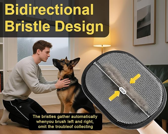 2Pcs Pet Hair Removal Glove for Cats & Dogs, Upgraded Five-Finger Electrostatic Pet Hair Gloves, Reusable Magic Brush Pet Hair Remover Tool for Laundry, Couch, Carpet, Car Seat