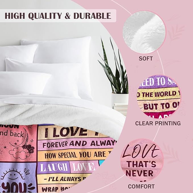 Gifts for Wife from Husbend - Anniversary Wedding Gifts for Women - Best Wife Birthday Gift Ideas - Christmas Mothers Valentines Day Romantic I Love You Gift for Her - To My Wife's Blanket 60"x80"